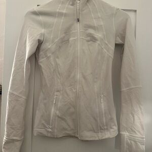 Women's White Zip-Up Jacket